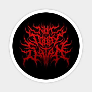 Not Today Satan (red) death metal design Magnet